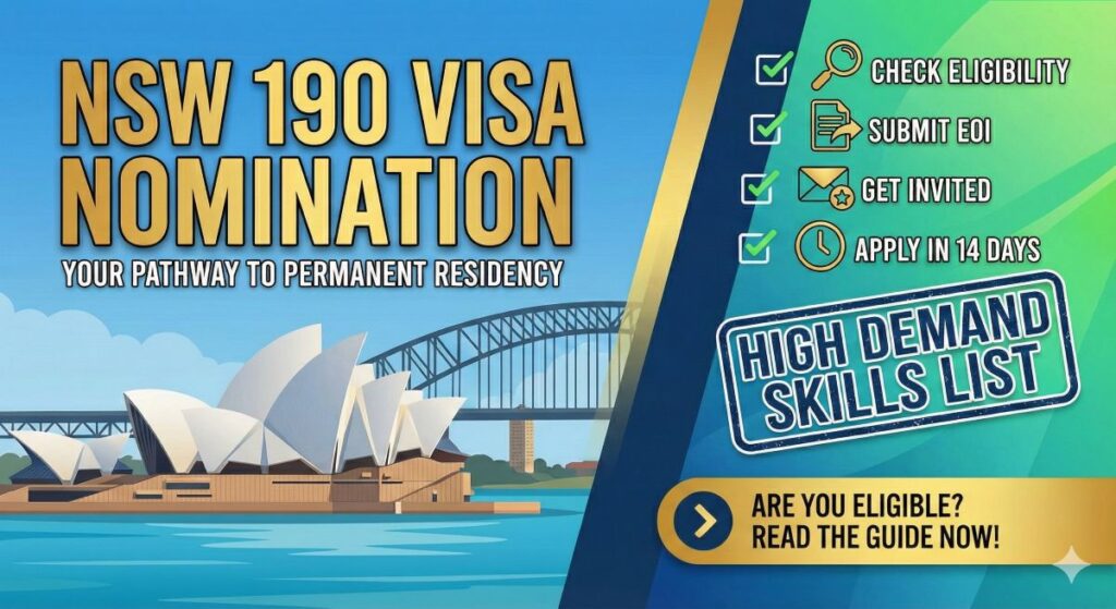 NSW 190 visa nomination eligibility, requirements, skills list and process