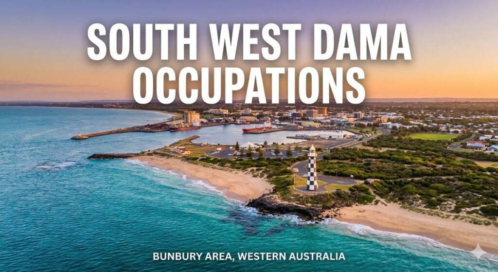 South West DAMA Occupation List with photo showing area of bunbury WA