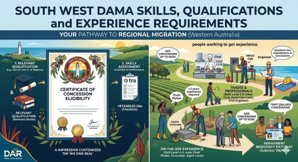 South WEst dama skills requirements for migration to South west region